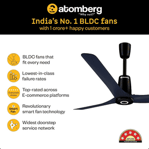 Atomberg Aris Contour Smart Ceiling Fan | 1200mm | Ritz Blue