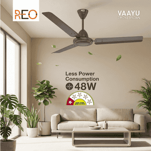 Havells REO Vaayu Ceiling Fan | 1200mm | Smoke Brown
