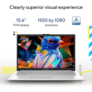 ASUS Vivobook Go 15 Thin and Light Laptop | AMD Ryzen 5 40 | 16 GB | 512 GB | Windows 11 Home | Cool Silver | E1504FA-BQ2113WS