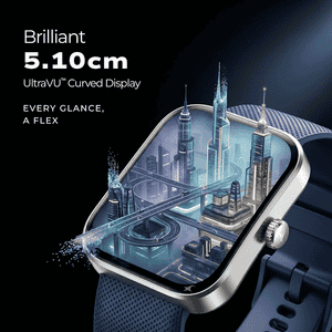 Fastrack Revolt FS3 Smart Watch | Silver and Dark Blue