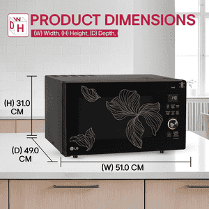 LG Convertible Microwave Oven with Air Fry | Charcoal Lighting Heater | 28 L | Black | MJEN286UGWF