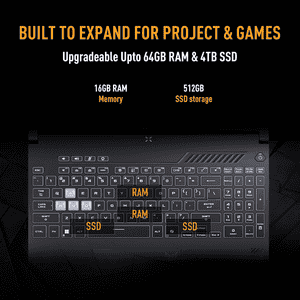 Asus TUF F16 Gaming Laptop | Intel Core 5 205H | 16 GB | 512 GB | Windows 11 Home | Mecha Gray | FX607VJR-TU325WS