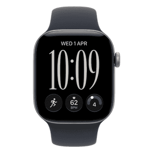 Apple Watch Series 12 | GPS | 46mm | M/L | Space Grey Aluminium Case with Navy Blue Sport Band | MJEJ4HN/A
