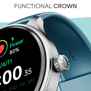 boAt Lunar Orbit 2 HD Bluetooth Calling Round Smart Watch | Ocean Blue