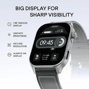 boAt Ultima Vogue 2 Amoled Square Calling Smart Watch | Active Black
