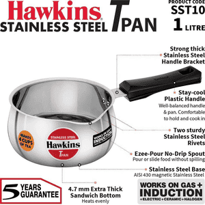 Hawkins Stainless Steel Tpan | 1 L | SST10