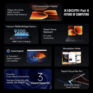 Xiaomi Pad 8 |  WiFi With Pen | 12 GB | 256 GB | Graphite Grey | 25097RP43I