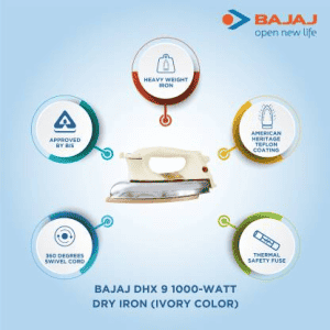 BAJAJ Majesty Dry Iron | 1000 W | ivory