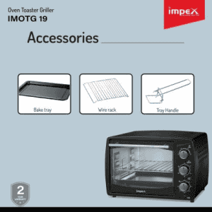 IMPEX IMOTG 19 Convection Oven Toaster Grill | 19-Litre | Black
