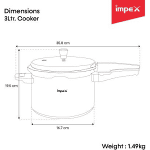 Impex EP Induction Base Pressure Cooker | Stainless Steel