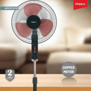 IMPEX Breeze O5 Pedestal Fan | 400 mm | 3 Blade | Black