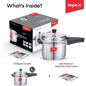 IMPEX ECO Induction Bottom Pressure Cooker | 5 L | Aluminium