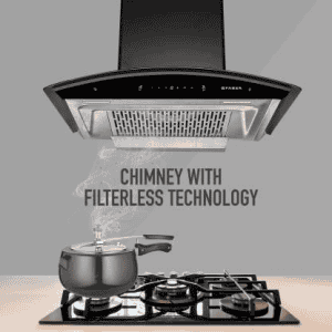 Faber HOOD CREST PLUS HC SC BK 90 Auto Clean Wall Mounted Chimney 1200 CMH | BK GLASS