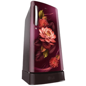 LG Direct Cool Single Door Refrigerator with Base Drawer | 185 L | 5 Star | Red Water lily | GLD1956ZARW