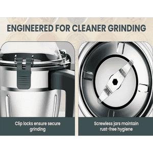 Havells Denso Plus Mixer Grinder | 1000 W | 3 Jar | Green and Silver