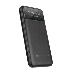 Zebronics MB10000S10 Pro Power Bank | 10000 mAh | Black