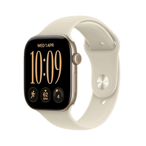 Apple Watch Series 12 | GPS | 46mm | Light Gold Aluminium Case with Sand Sport Band | M/L | MJEP4HN/A