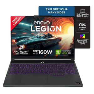 Lenovo Legion 5 AI Gaming Laptop | AMD Ryzen 7 250 | 16GB | 512GB | Eclipse Black | 83Q7009KIN