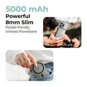 iGear Laurel 5000mAh MagSafe Wireless Power Bank | Grey