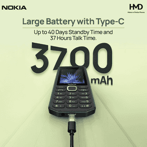 Nokia 300 Charge Dual Sim Keypad Mobile Phone | Black | TA-1773