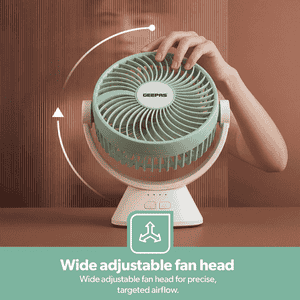 Geepas 6" Rechargeable LED Fan | Multicolour | GF21242ID