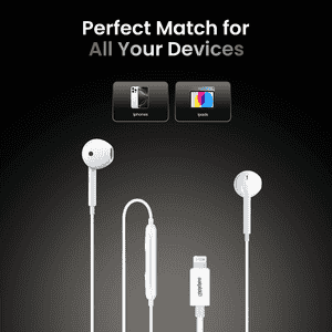 Salpido EP10 Wired Earphones with Mic | White