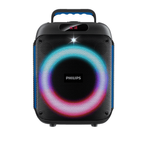 Philips Bluetooth Party Speaker with Wireless Microphone | 80W | Bluetooth 5.4 | Black | TAX2504/94