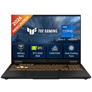 Asus TUF F16 Gaming Laptop | Intel Core i7 14650HX | 16 GB | 1 TB | Windows 11 Home | Jaeger Gray | FX608JMI-TU251WS