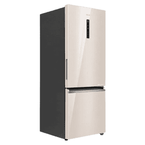 Haier Bottom Mount 14-in-1 Convertible Refrigerator | 355 L | 2 Star | Beige Glass | HRB-4052PBGA-P