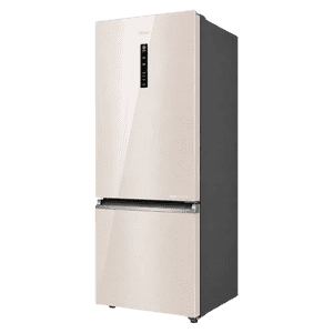 Haier Bottom Mount 14-in-1 Convertible Refrigerator | 355 L | 2 Star | Beige Glass | HRB-4052PBGA-P