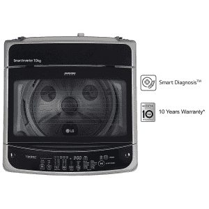 LG 10 Kg Inverter Fully-Automatic Top Loading Washing Machine T10SJSS1Z Free | Silver