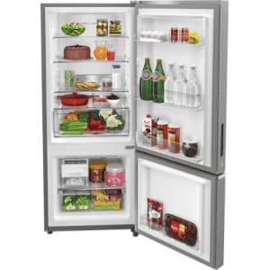 Whirlpool 325 L Frost Free Double Door Bottom Mount 3 Star Refrigerator | Omega Steel | IFPRO BM INV 340 ELT OMEGA STEEL (3S)-N
