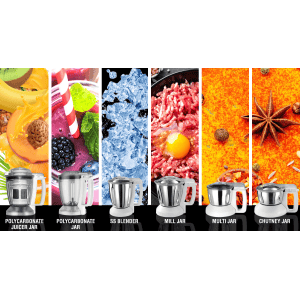 Panasonic MX-AC350 3-Jar Super 550 W Juicer Mixer Grinder 3 Jars | White