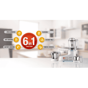 Panasonic MX-AC350 3-Jar Super 550 W Juicer Mixer Grinder 3 Jars | White