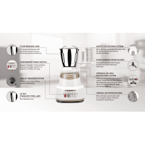 Panasonic mx ac 325 MARBLE GOLD 600 Juicer Mixer Grinder 3 Jars | Gold