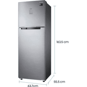 SAMSUNG 275 L Frost Free Double Door 2 Star Convertible Refrigerator | Elegant Inox | RT30T3722S8/HL