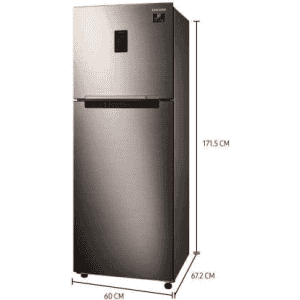 SAMSUNG 336 L Frost Free Double Door 2 Star Refrigerator with Curd Maestro | Luxe Brown | RT37T4632DX/HL