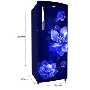 Whirlpool 200 L Direct Cool Single Door 3 Star Refrigerator-215 IMPRO PRM 3S | Sapphire Mulia