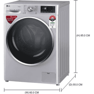 LG 8 kg 5 Star Fully Automatic Front Load with In-built Heater-FHT1408ZWL | Silver
