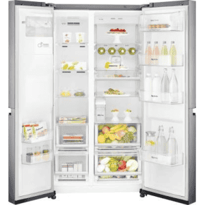 LG 668 L Frost Free Side by Side Refrigerator with with Hygiene Fresh+ and Smart ThinQ |WiFi Enabled | Shiny Steel | GC-L247CLAV
