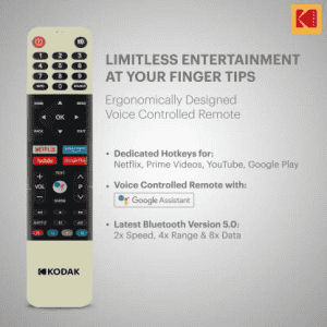 KODAK CA Series 126 cm-50 inch | Ultra HD (4K) LED Smart Android TV with Dolby Digital Plus-50CA7077 | Black