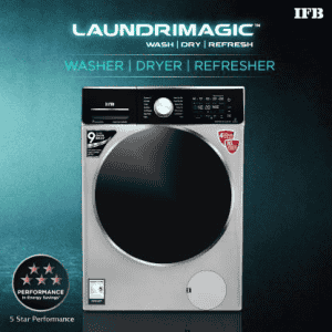 IFB 8.5 kg Refresher 3-in-1 Laundrimagic Wi-fi enabled Inverter with Steam Washer with Dryer with In-built Heater-WD EXECUTIVE ZXS | Black,Silver