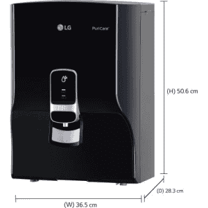 LG WW140NP 8 L RO Water Purifier with Stainless Steel Tank | Black
