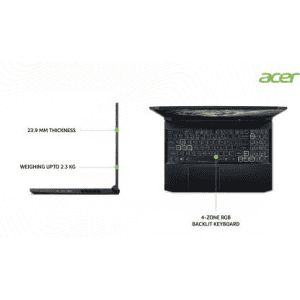 Acer Nitro Gaming Laptop | Core i5 10th Gen | 8 GB/1 TB HDD/256 GB SSD/Windows 10 Home | 15.6 inch | Obsidian Black