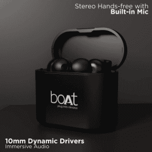 boAt-Airdopes 408 | In-Ear Truly Wireless Earbuds with Mic | Active Black