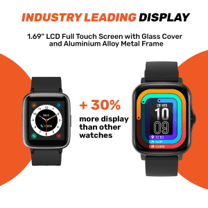 Fire-Boltt Beast SpO2 with Largest Display Size | Full Touch Smart Watch Long Battery Life | Black