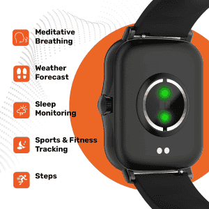 Fire-Boltt Beast SpO2 with Largest Display Size | Full Touch Smart Watch Long Battery Life | Black