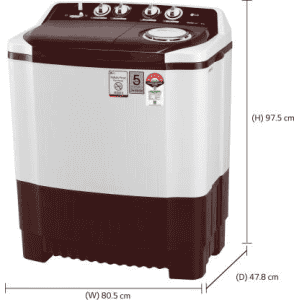 LG Semi Automatic Top Loading Washing Machine | 8 Kg | Burgundy | P8035SRAZ