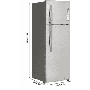 LG Frost-Free Double Door Refrigerator | 291 L | 2 Star | Inverter Wi-Fi | Steel | GL-C322KPZY
