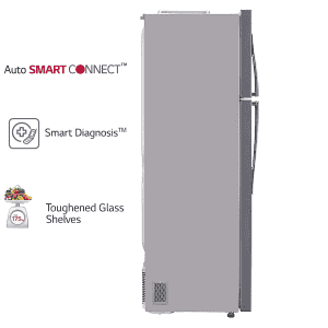LG 360 Litres 3 Star Frost Free Inverter Double Door Refrigerator | GL-T402JPZ3 | Grey